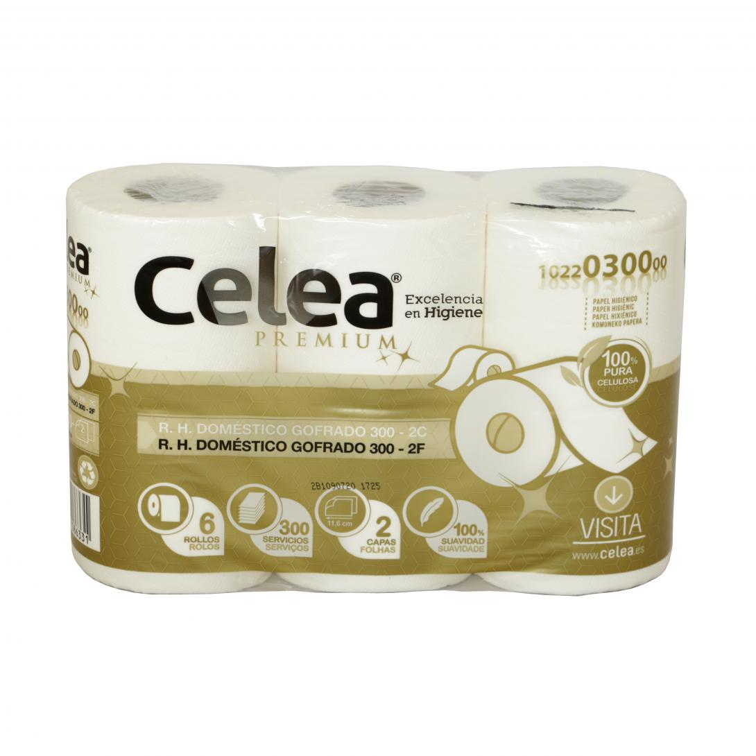 Papel higiénico doméstico Celea 2-300 Premium