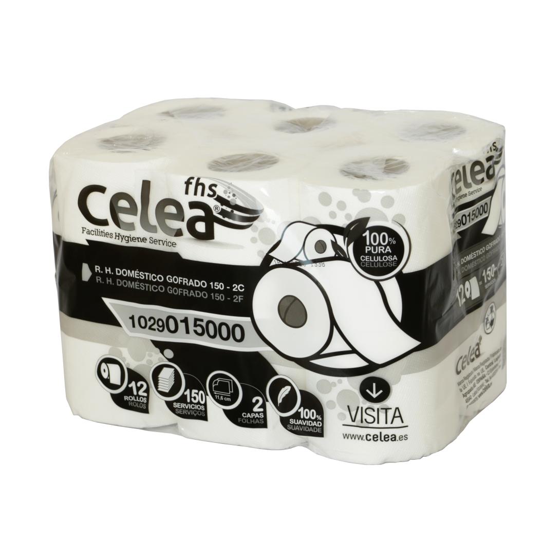 Papel higiénico doméstico gofrado 150 - 2C - CELEA